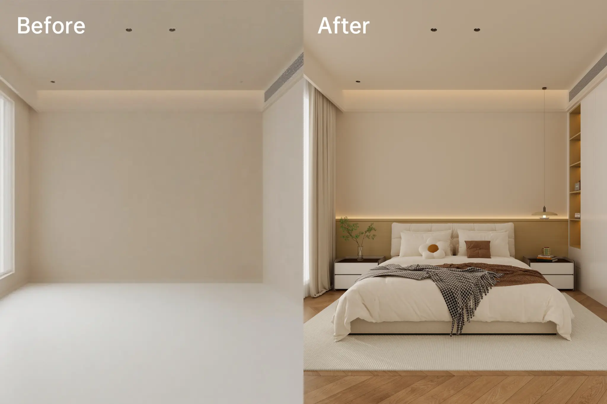 Bedroom Before & After