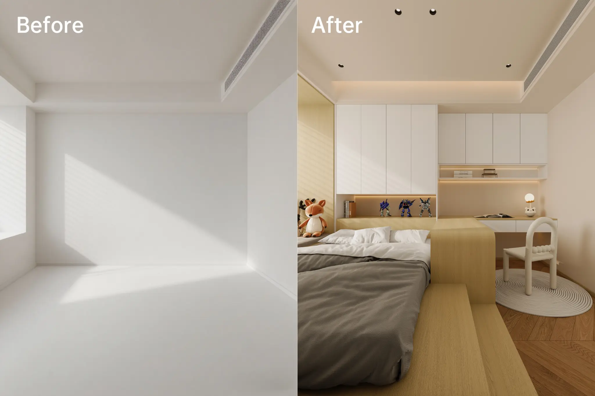 Kids Room Before & After