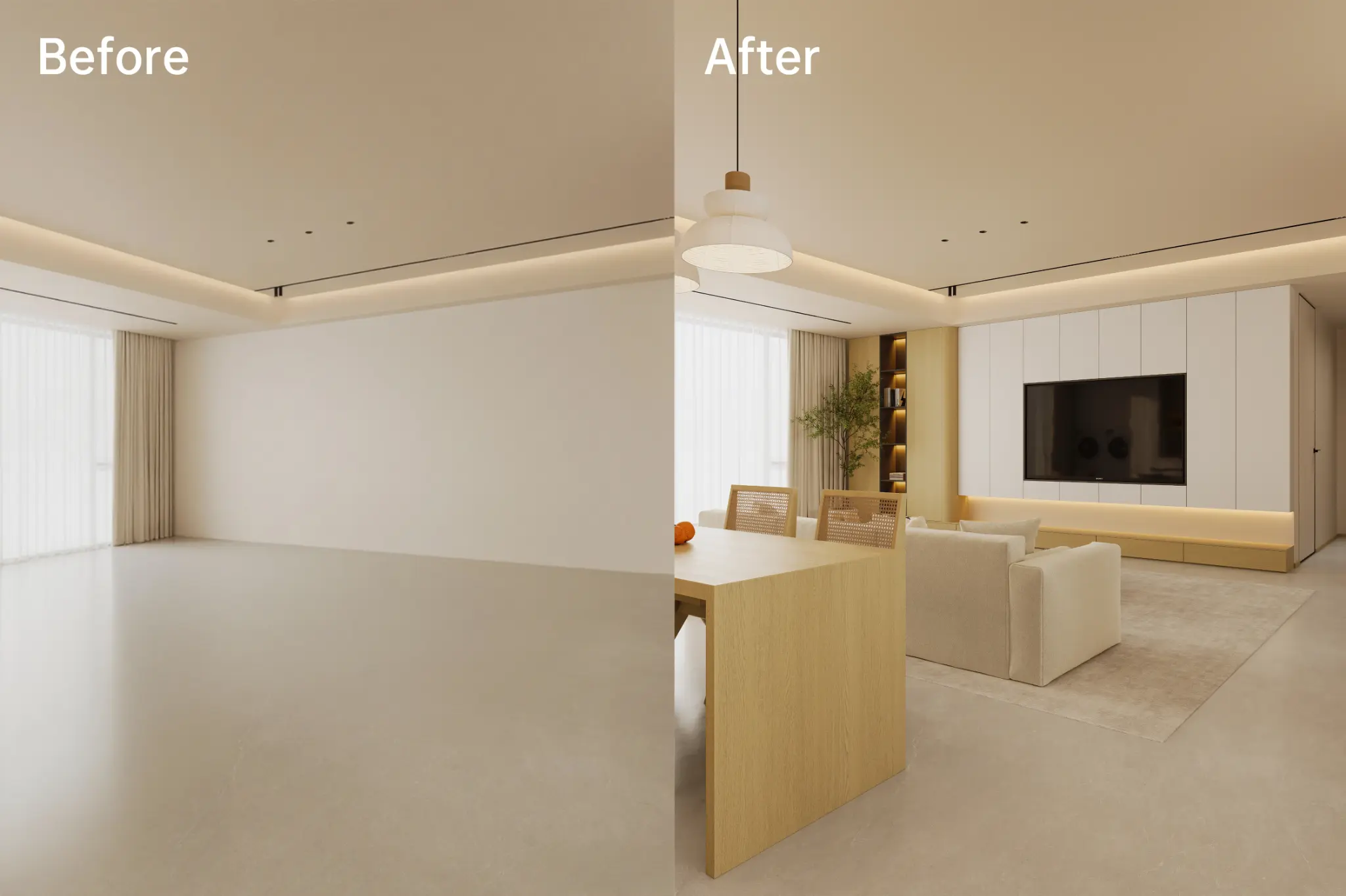 Dining Room Before & After